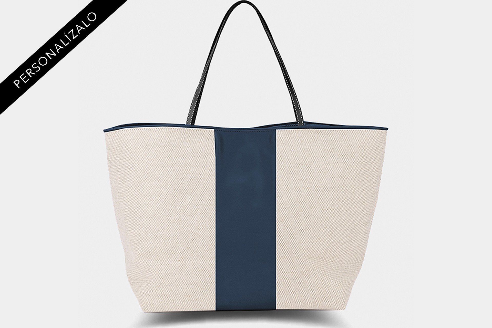 MY SHOPPING BAG CANVAS LEATHER